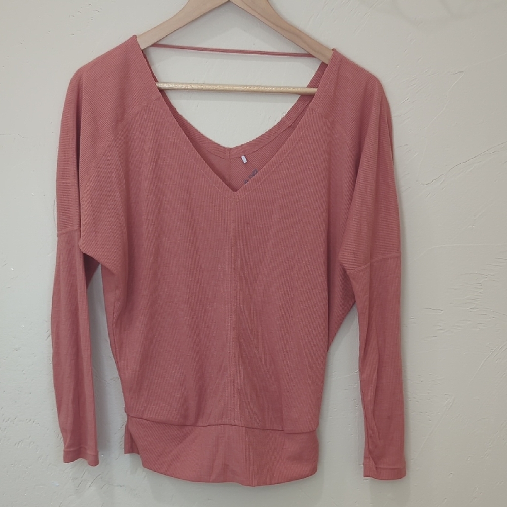 Prana V-Neck Orange Top